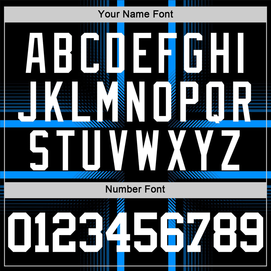 Custom Black White-Light Blue Line Round Neck Sublimation Basketball Suit Jersey