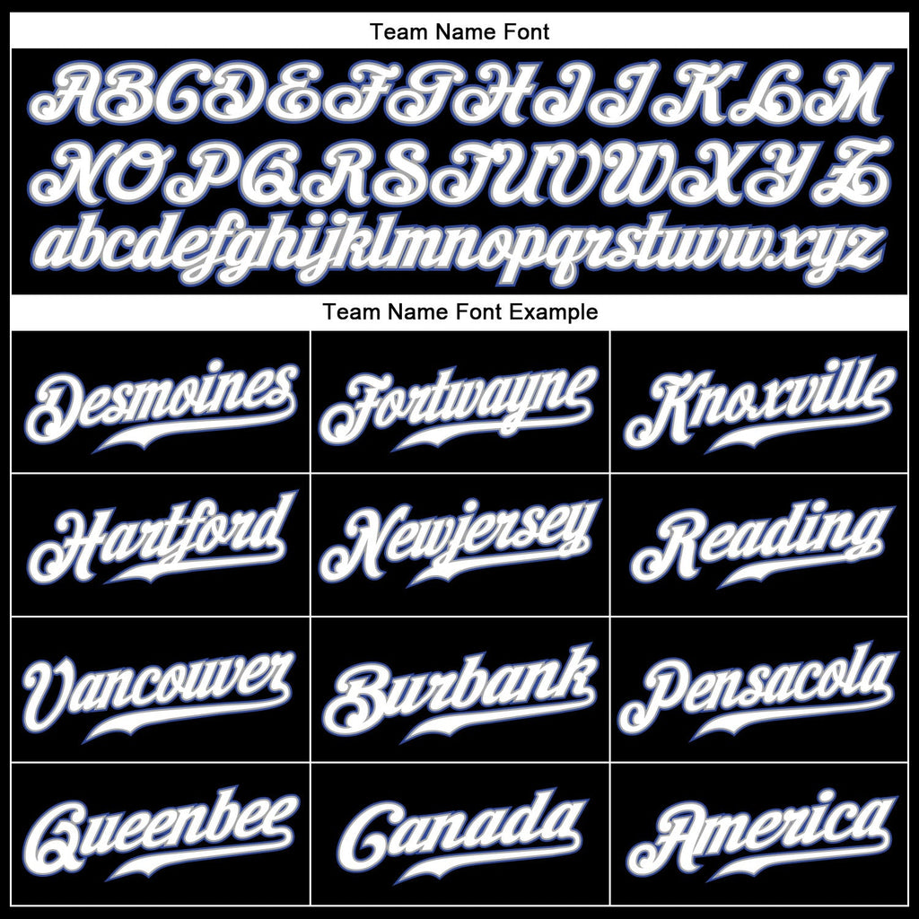 Custom Black Royal Pinstripe White-Gray Authentic Baseball Jersey