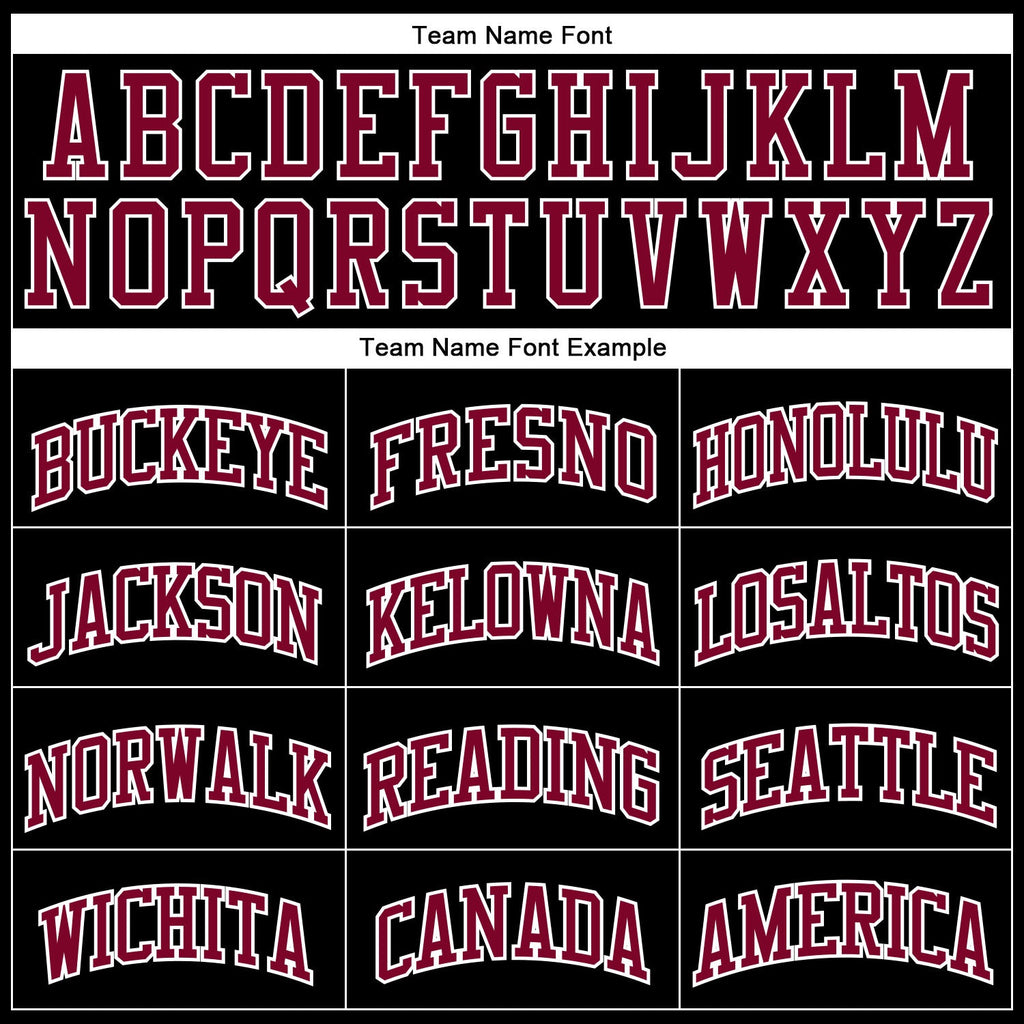 Custom Black White Pinstripe Maroon-White Authentic Basketball Jersey