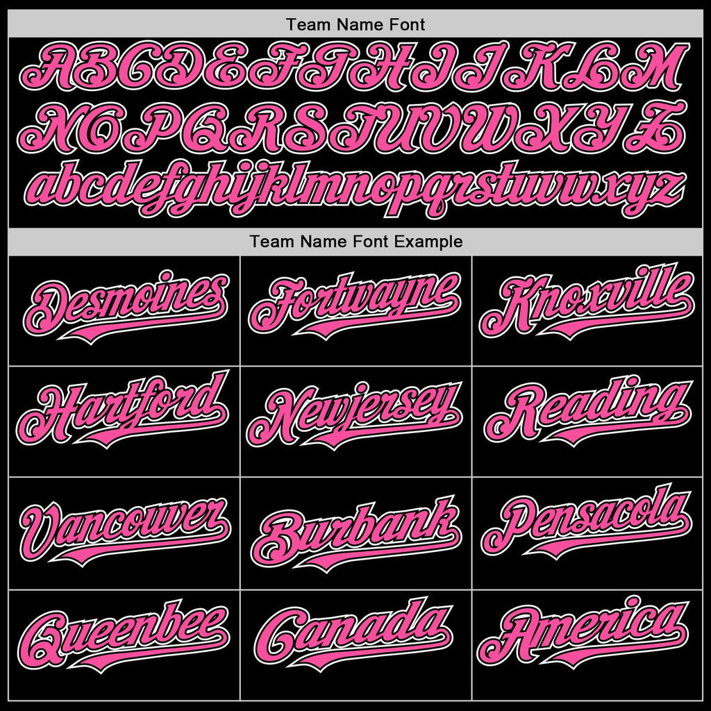 Custom Black Pink Pinstripe White Authentic Sleeveless Baseball Jersey