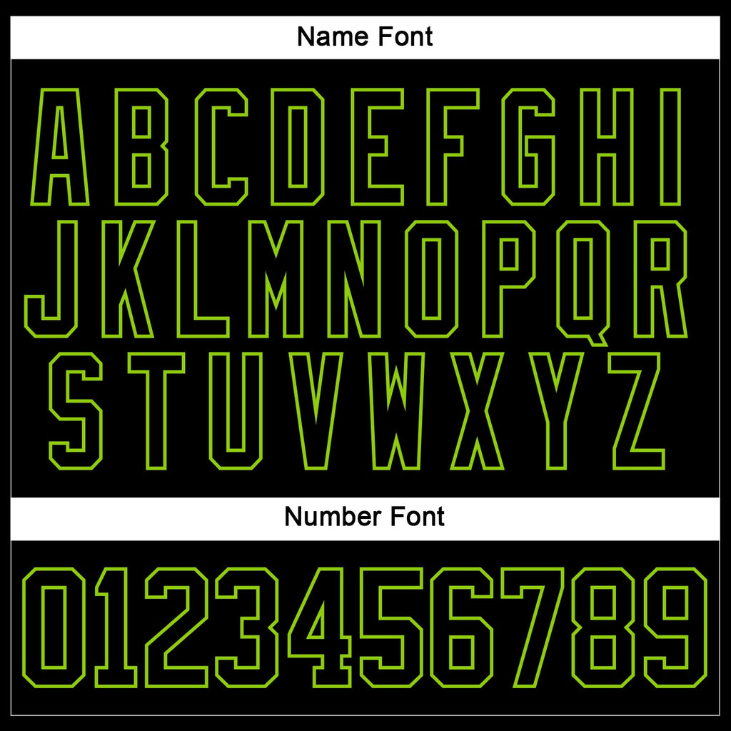 Custom Black Neon Green Hockey Lace Neck Jersey