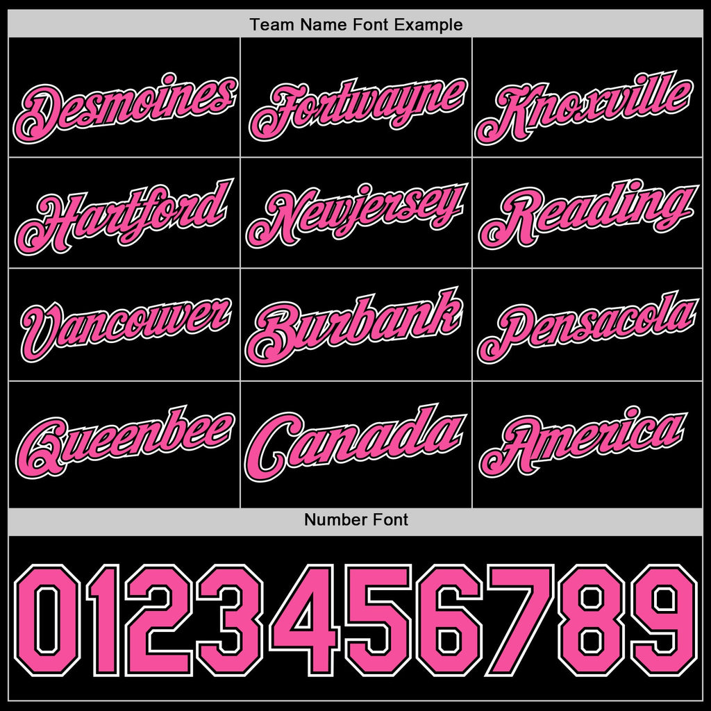 Custom Black Pink-White Authentic Basketball Jersey