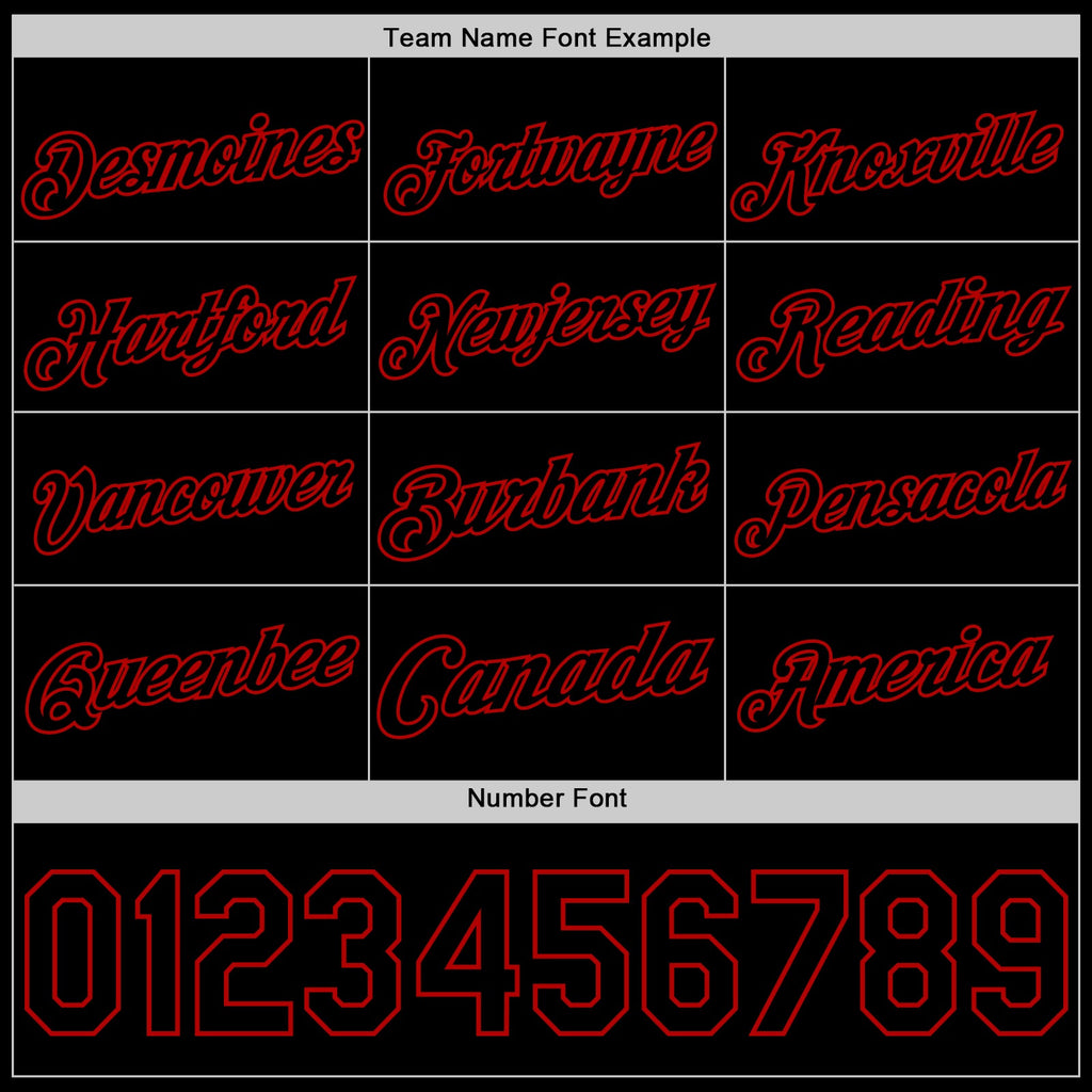 Custom Black Red Authentic Basketball Jersey