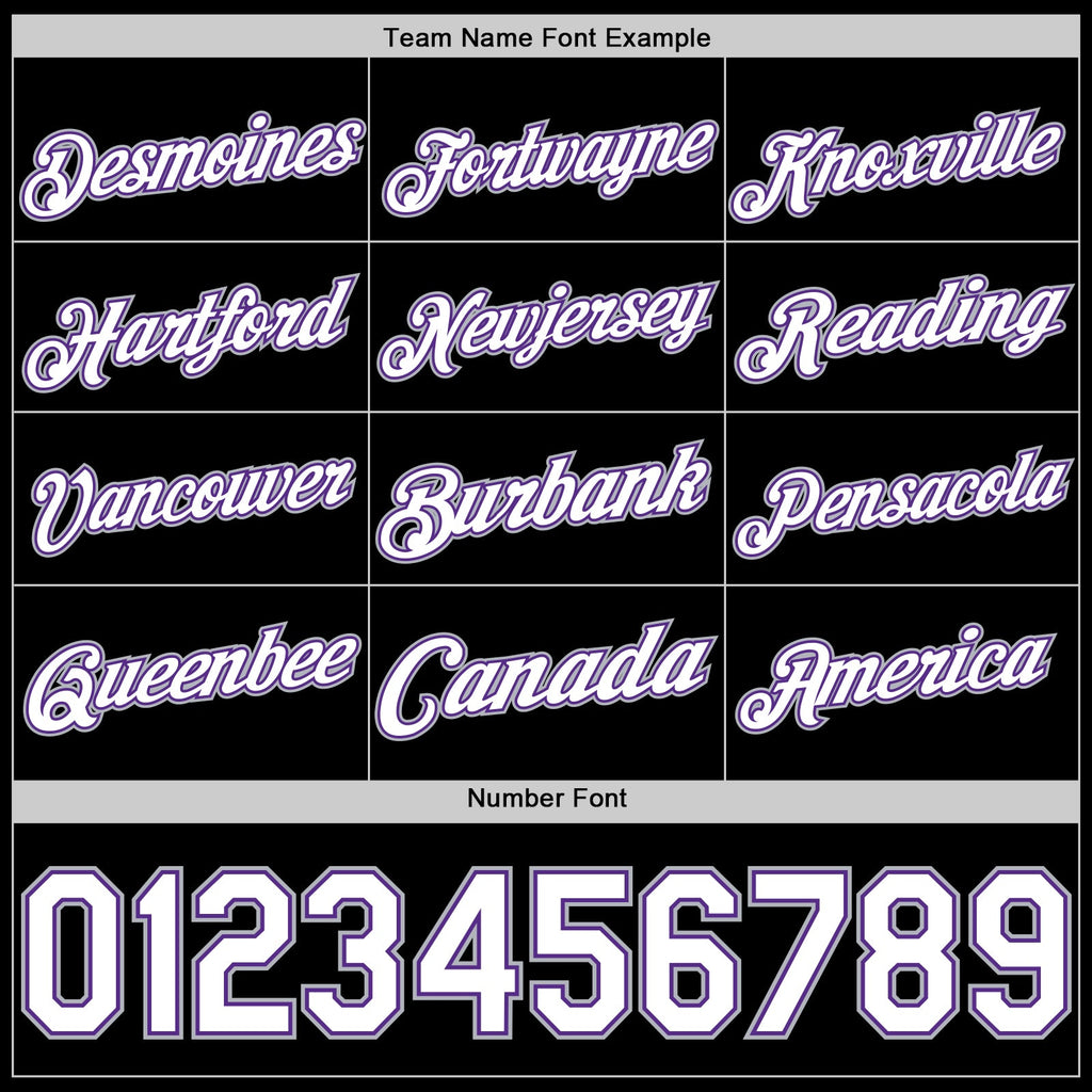 Custom Black White Purple-Gray Authentic Basketball Jersey