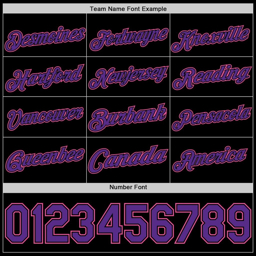 Custom Black Purple-Pink Authentic Basketball Jersey