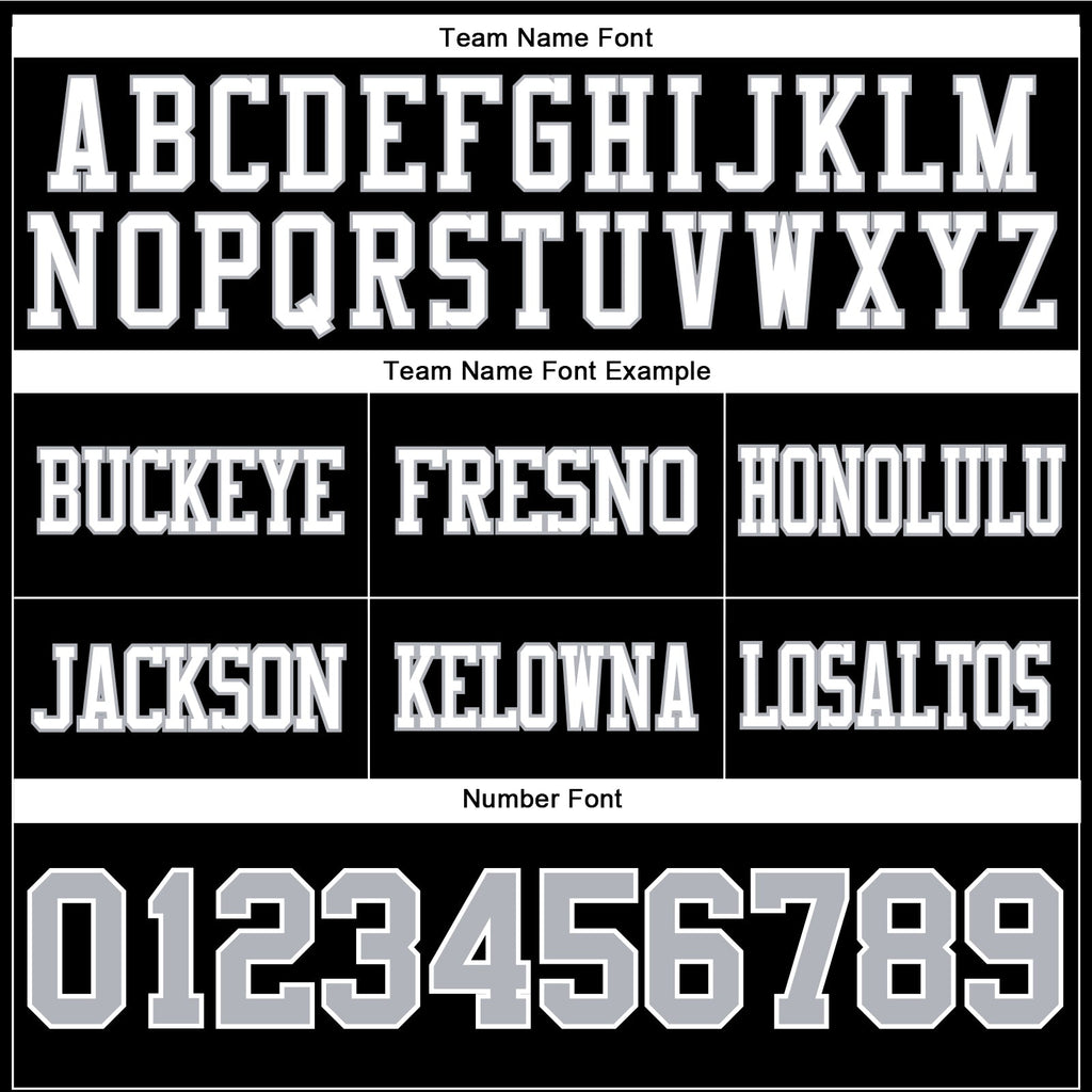 Custom Black Gray-White Authentic Football Jersey