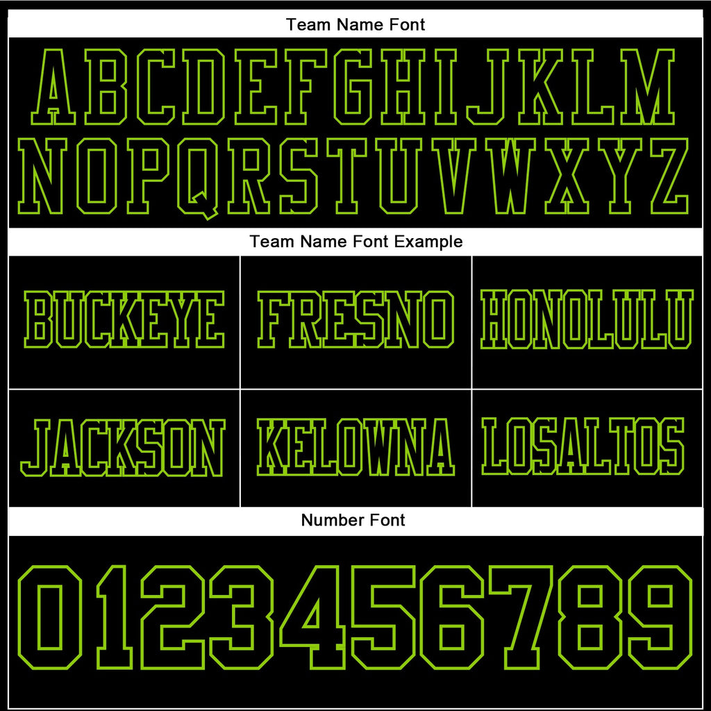 Custom Black Neon Green Authentic Football Jersey