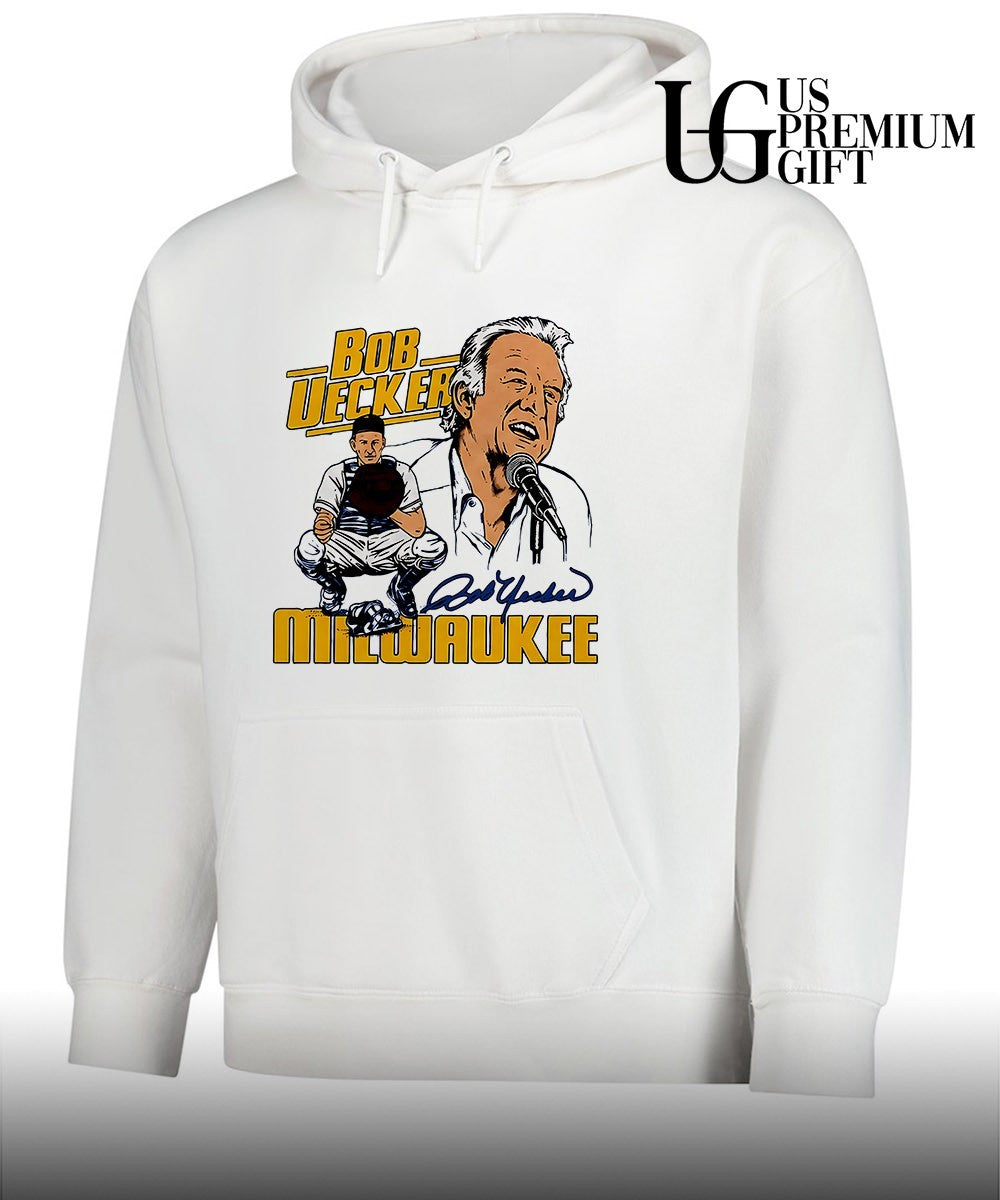 Bob Uecker Milwaukee Brewers Baseball tribute signature shirt