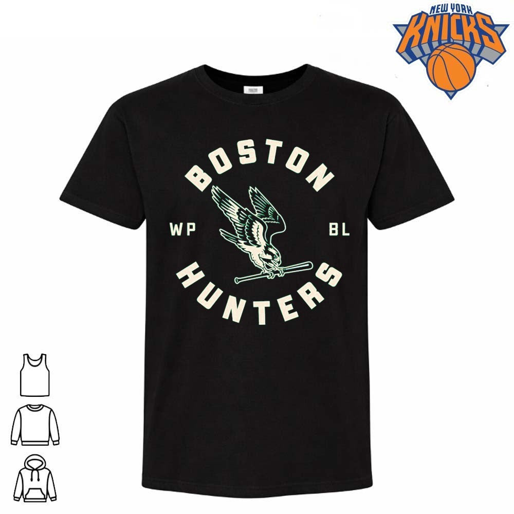Boston Hunters Flying Hawk Baseball Bat Vintage Shirt