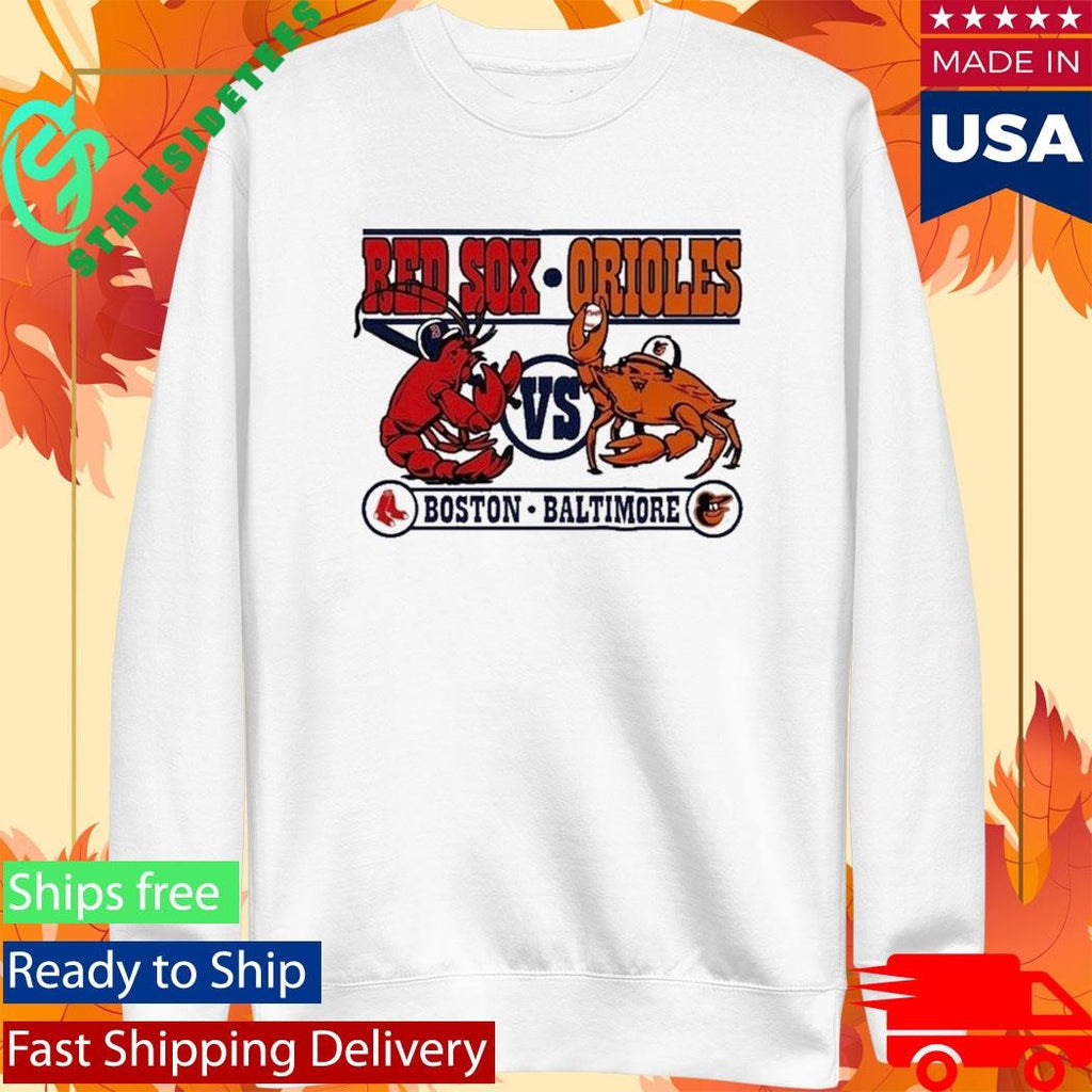Boston Red Sox Vs Baltimore Orioles Lobster and Crab Shirt