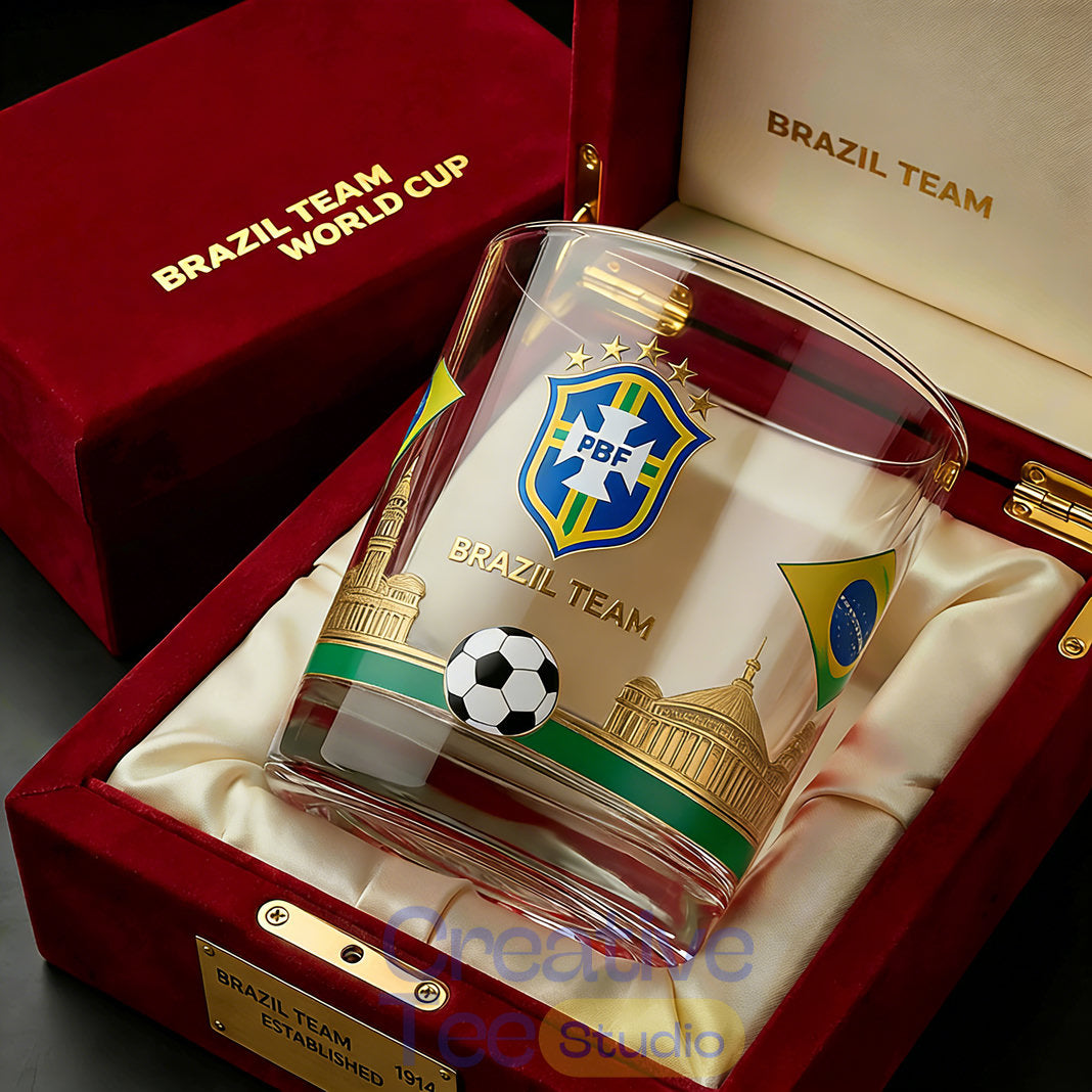 Brazil National Football Team 112th Anniversary Whiskey Glass