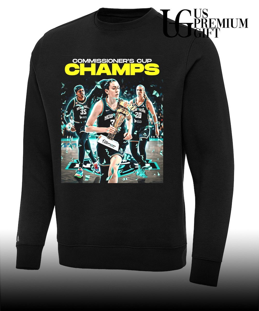 Breanna Stewart Sabrina Ionescu Jonquel Jones New York Liberty WNBA Commissioner’s Cup Champs 2026 shirt