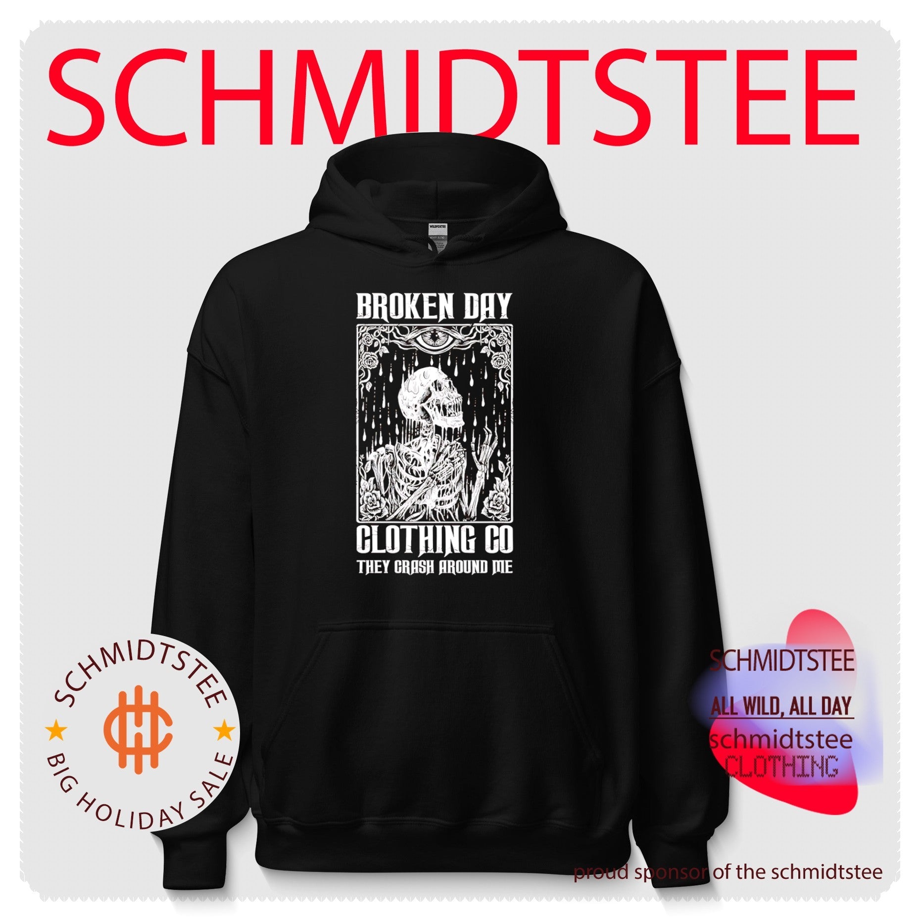 Broken Day Clothing Co They Crash Around Me Skeleton shirt