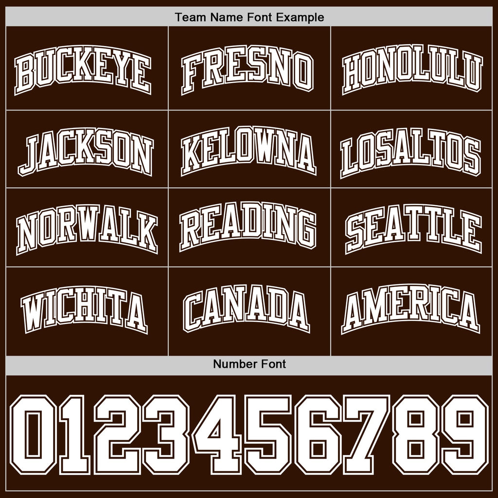 Custom Brown White Authentic Basketball Jersey