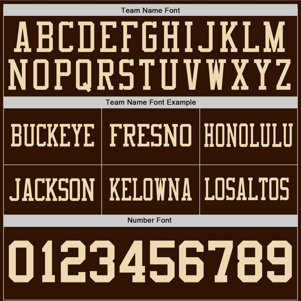 Custom Brown Cream Authentic Football Jersey