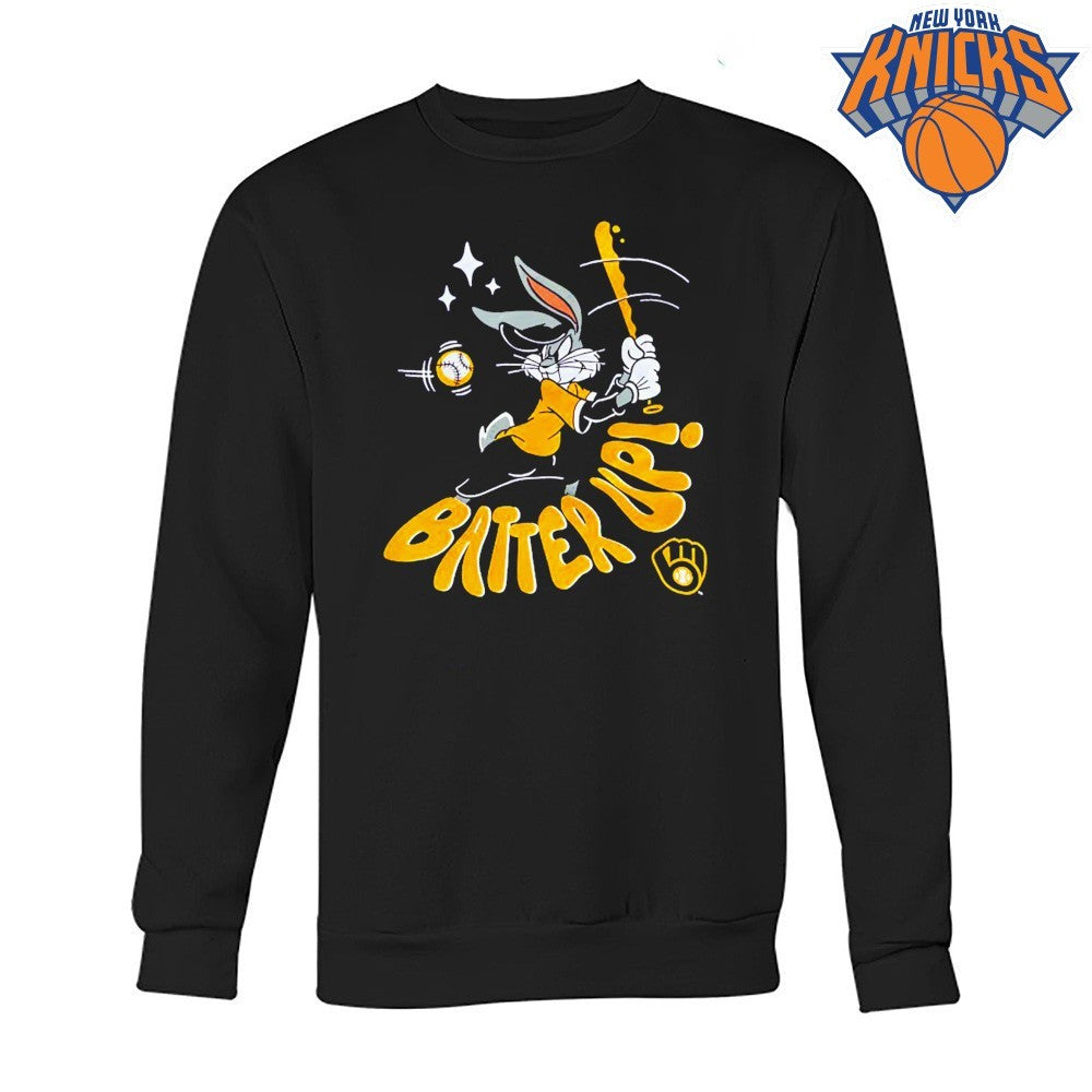 Bugs Bunny Batter Up Milwaukee Brewers Baseball Cartoon Sports Shirt