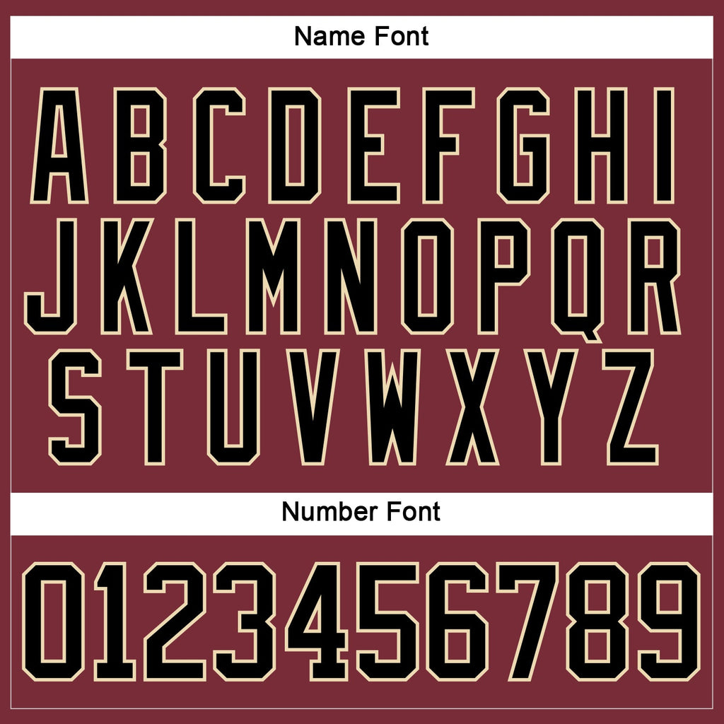 Custom Burgundy Black-Cream Hockey Lace Neck Jersey