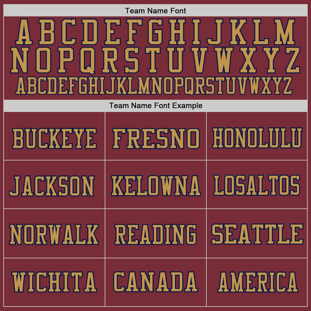 Custom Burgundy Navy-Old Gold Mesh Authentic Throwback Football Jersey