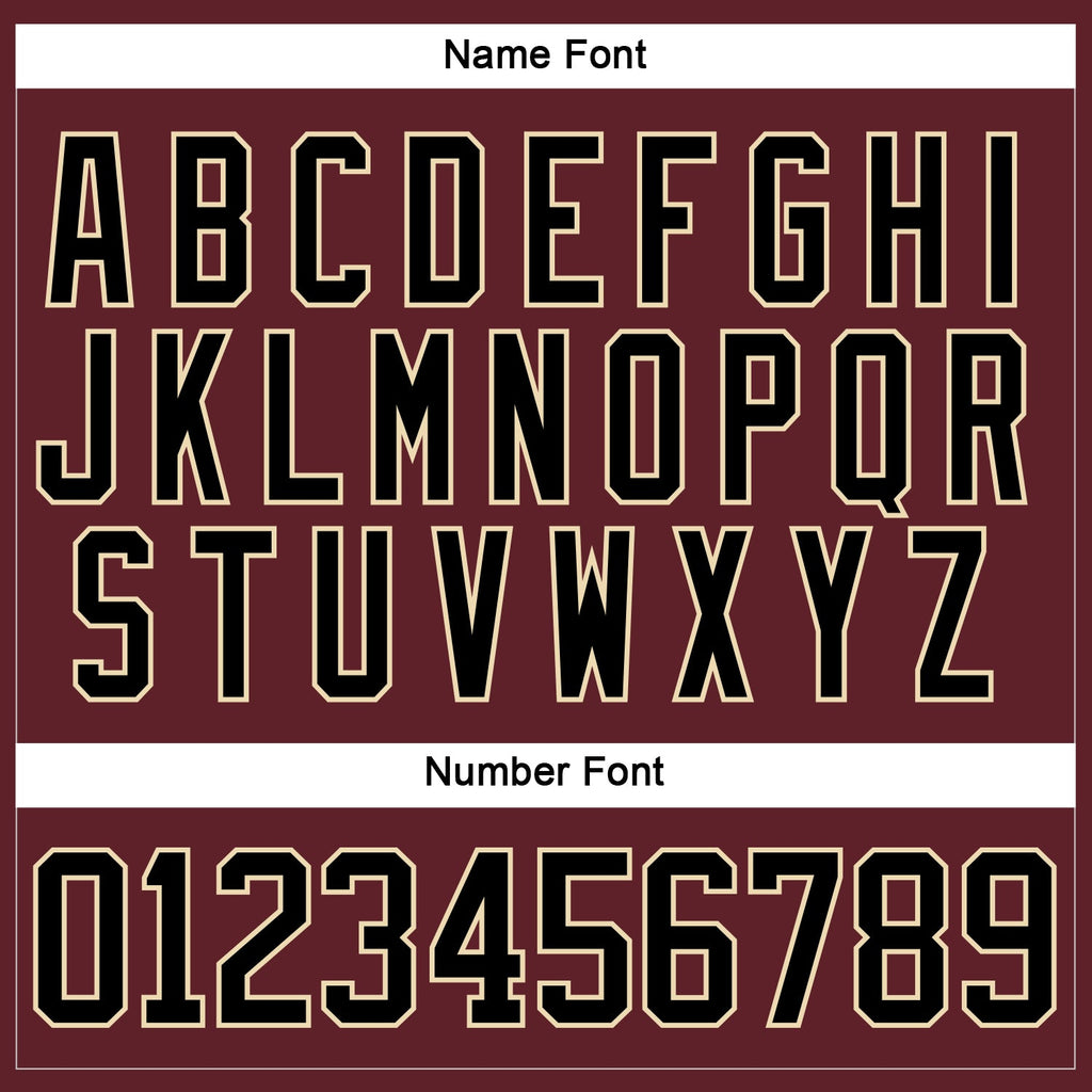 Custom Burgundy Black-Cream Hockey Jersey