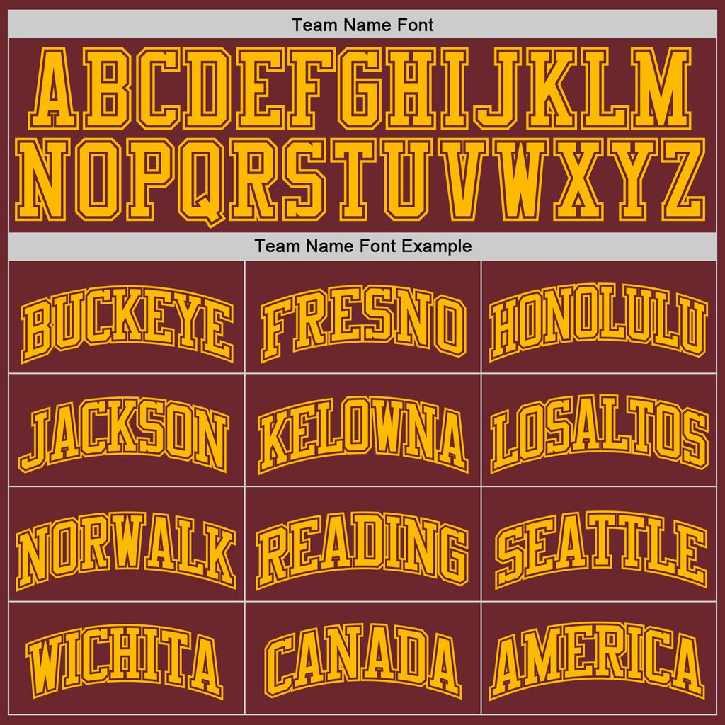 Custom Burgundy Gold Authentic Basketball Jersey