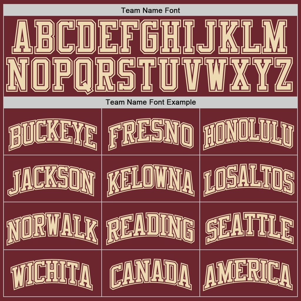 Custom Burgundy Cream Authentic Basketball Jersey