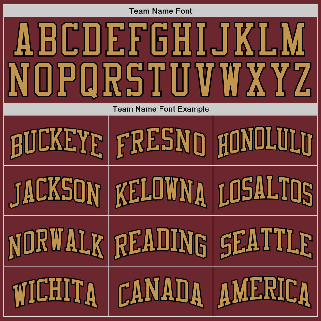 Custom Burgundy Black-Old Gold Authentic Basketball Jersey