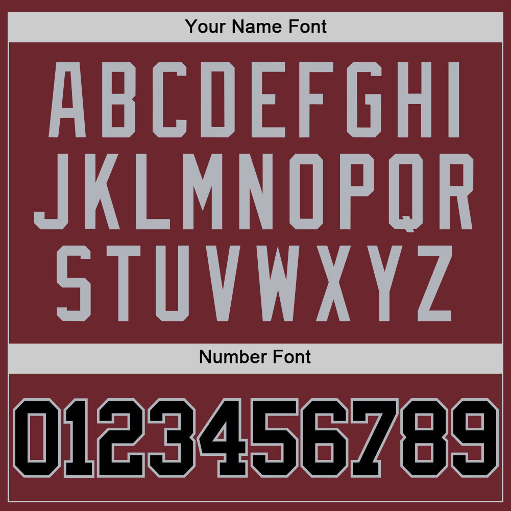 Custom Burgundy Black-Gray Authentic Basketball Jersey