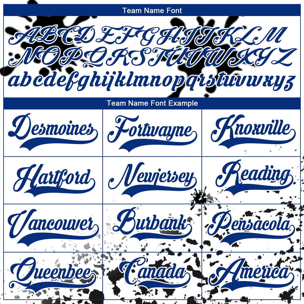 Custom Camo Royal Black-White Splash Hockey Lace Neck Jersey