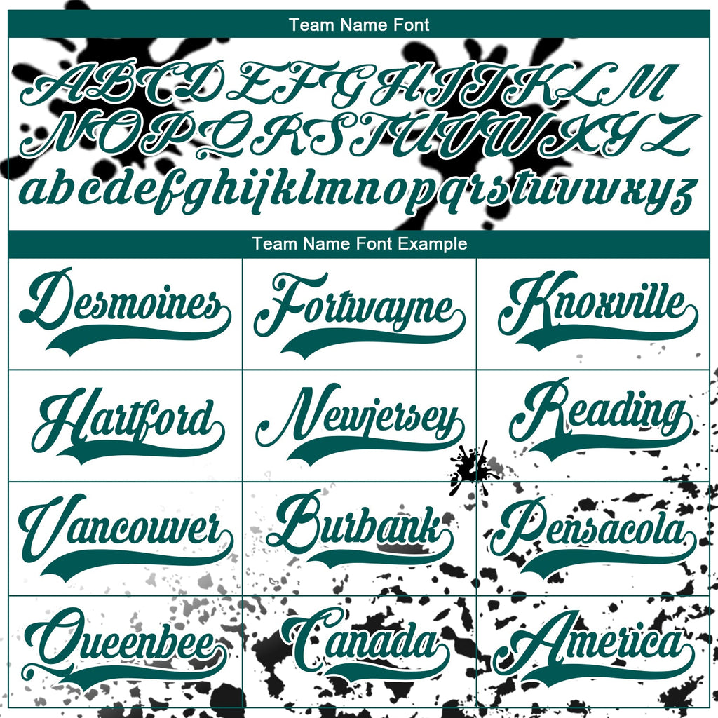Custom Camo Midnight Green Black-White Splash Hockey Lace Neck Jersey