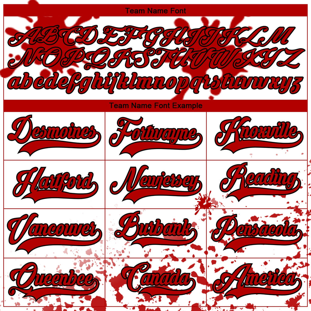 Custom Camo Red Black-White Splash Hockey Lace Neck Jersey
