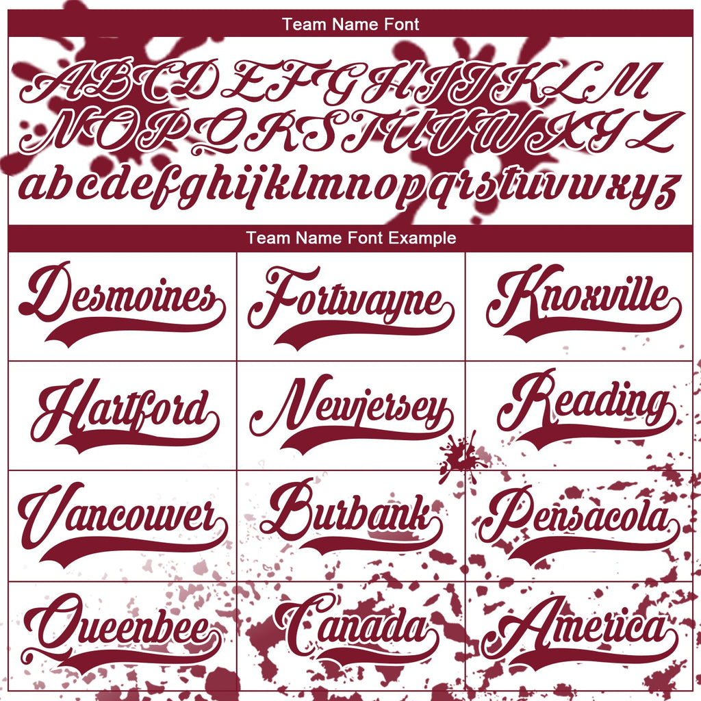 Custom Camo Crimson-White Splash Hockey Lace Neck Jersey