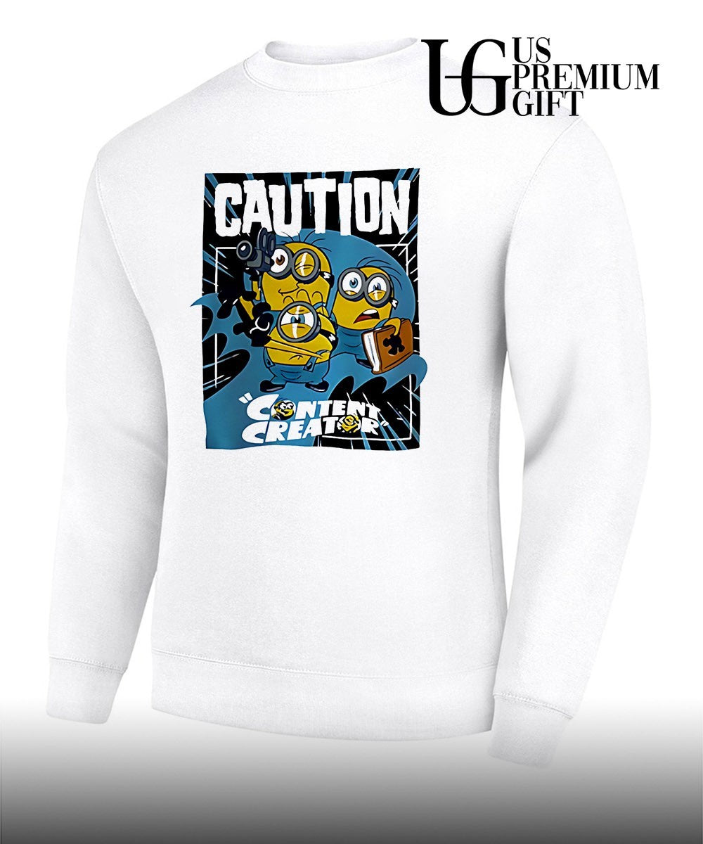 Caution Content Creator Minions shirt