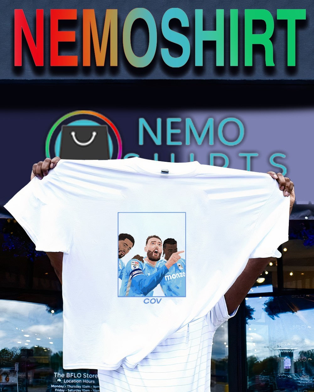 Celebrating Matt Grimes Coventry City F.C. we are back shirt