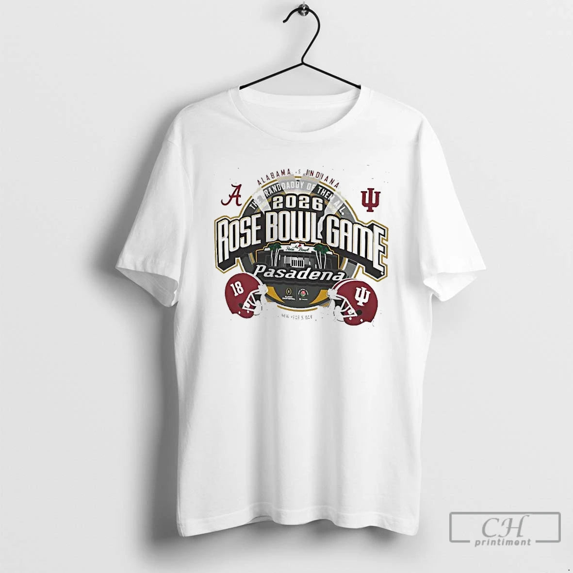 Classic Indiana Vs Alabama The Grand Daddy Of Them All 2026 Rose Bowl Game Head