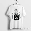 Classic Larry Bird Middle Finger Boston Celtics