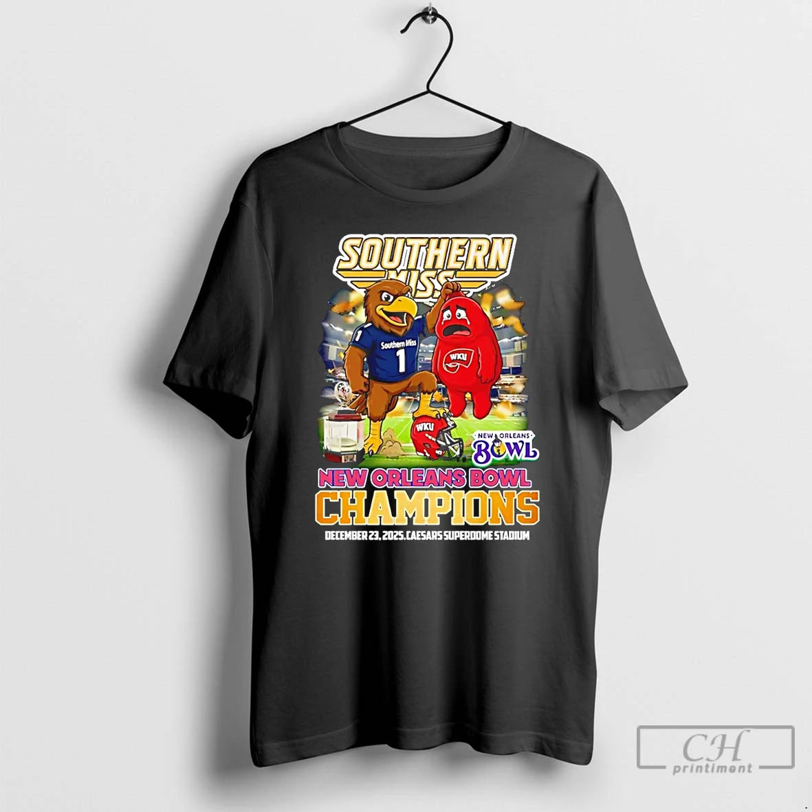 Classic Southern Miss 2025 New Orleans Bowl Champions Mascot