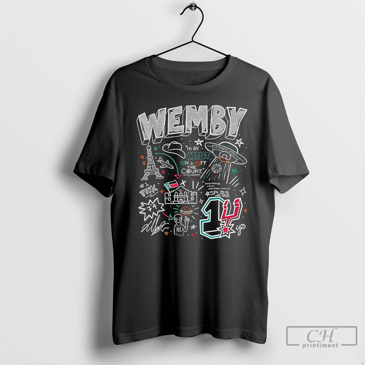 Classic Victor Wembanyama Graffiti San Antonio Spurs Basketball Fan Gift Nba