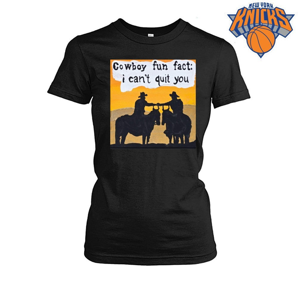 Cowboy Fun Fact I Can’t Quit You Brokeback Mountain Silhouette Painting Shirt