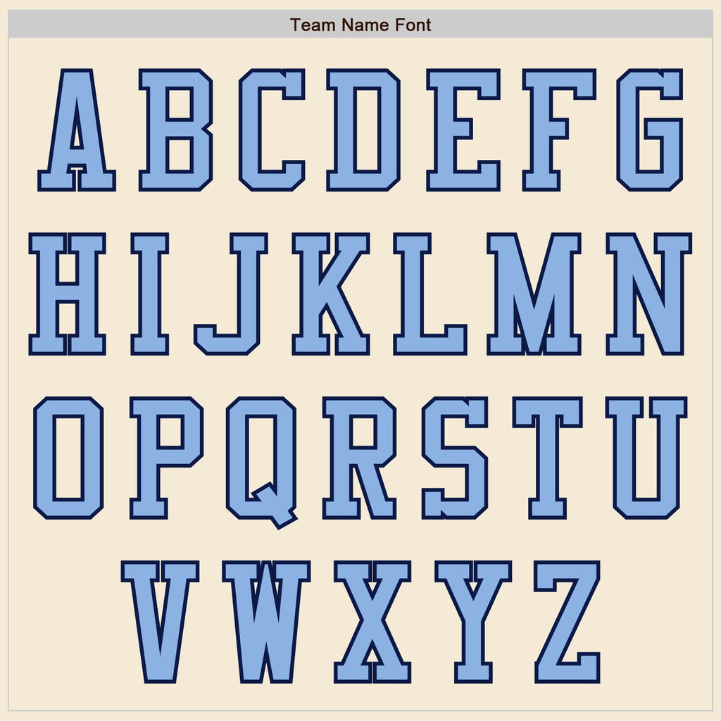 Custom Cream Light Blue-Navy Authentic Baseball Jersey