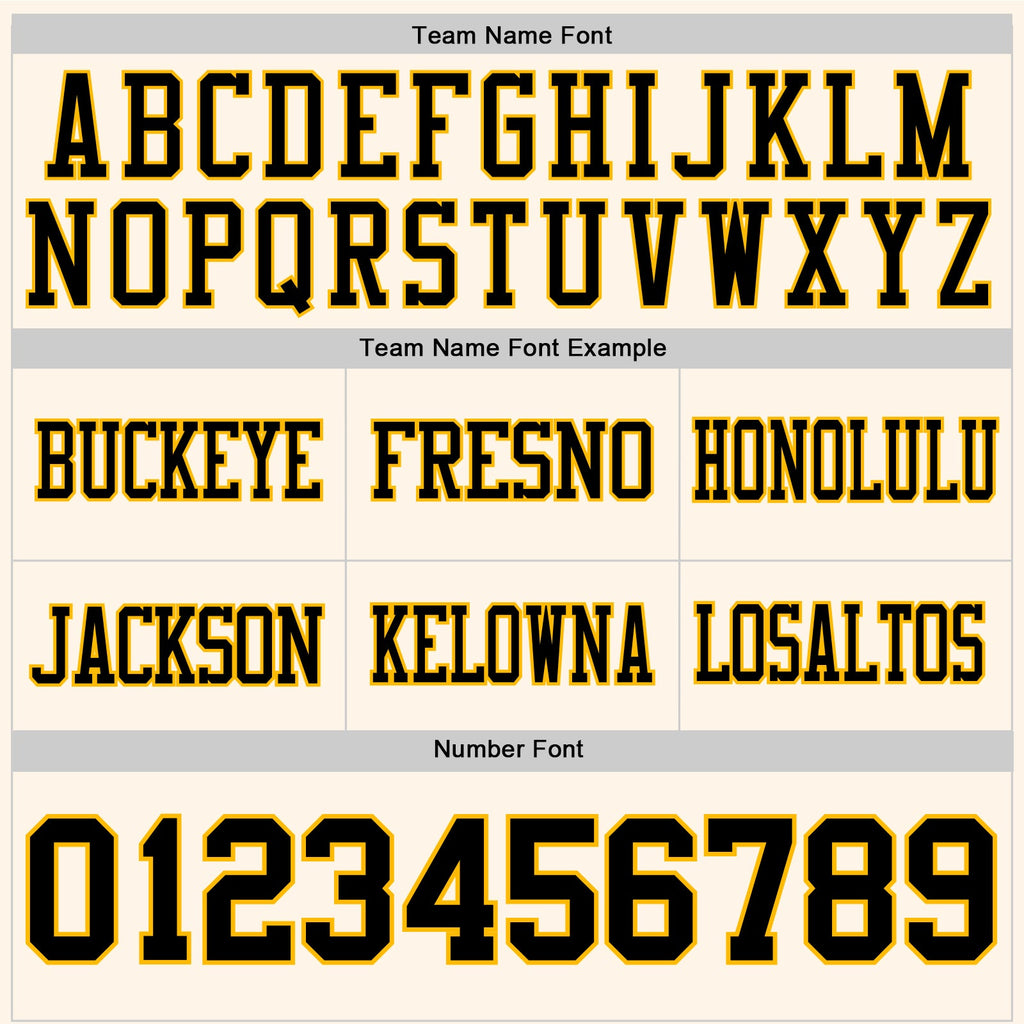 Custom Cream Black-Gold Authentic Football Jersey