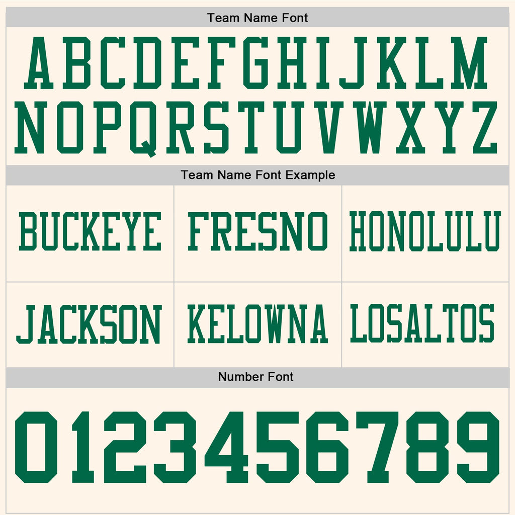 Custom Cream Kelly Green Authentic Football Jersey