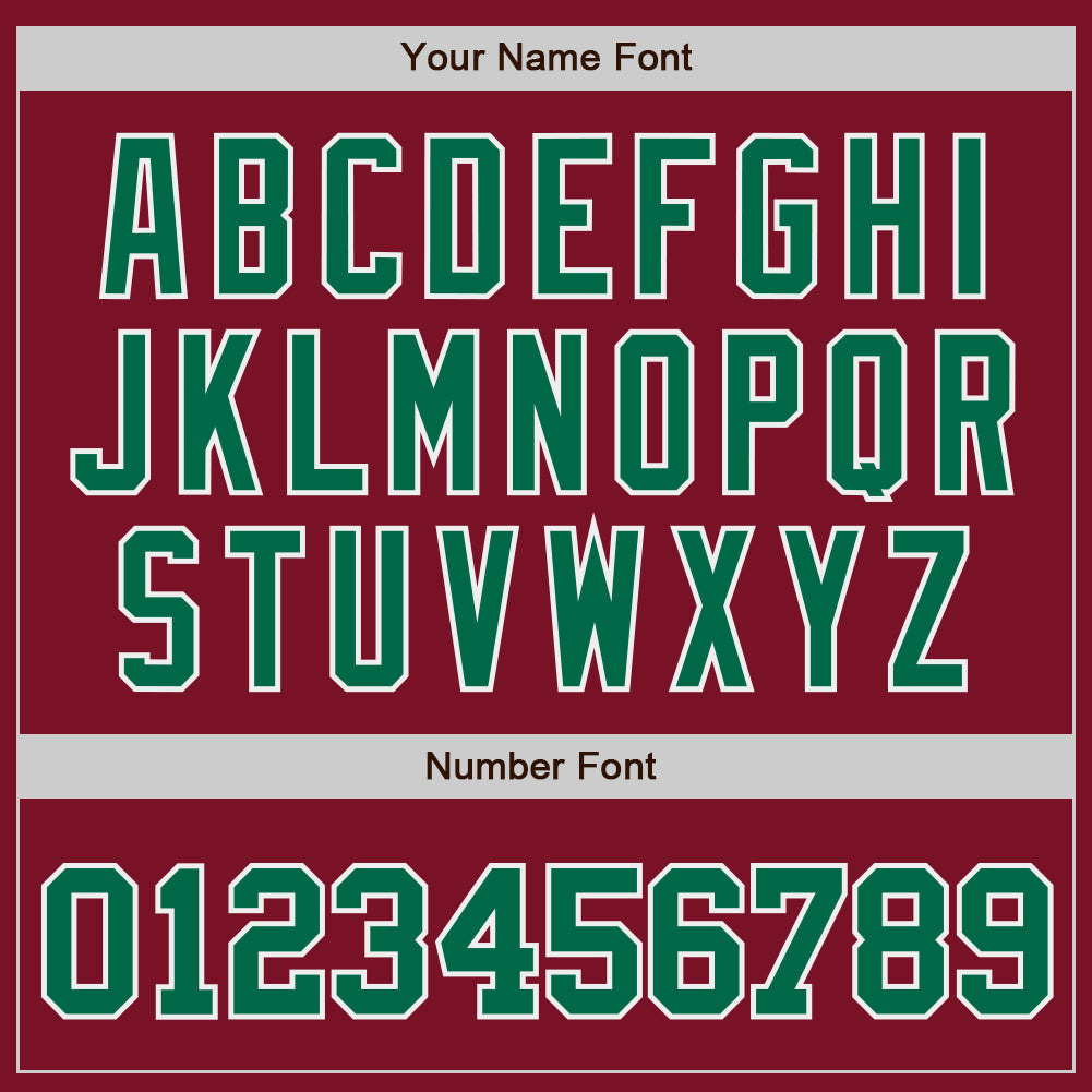 Custom Crimson Kelly Green-White Authentic Baseball Jersey