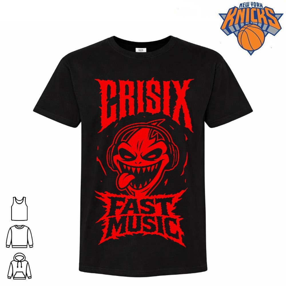 Crisix Fast Music Metal Rock Band Skull Graphic Shirt