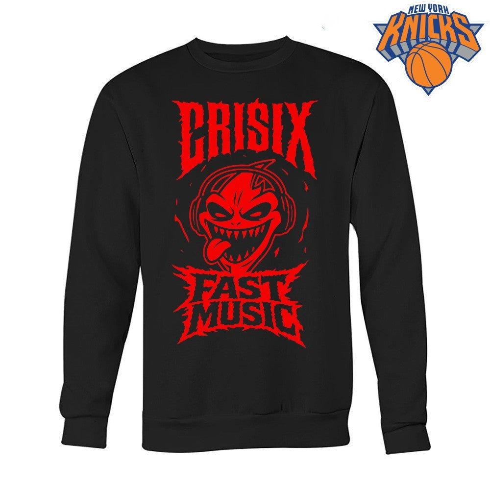 Crisix Fast Music Metal Rock Band Skull Graphic Shirt