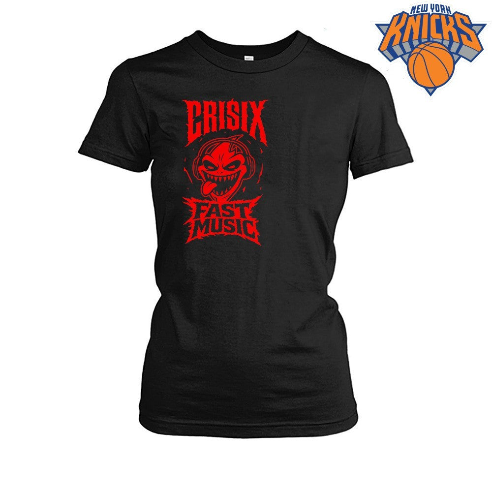 Crisix Fast Music Metal Rock Band Skull Graphic Shirt