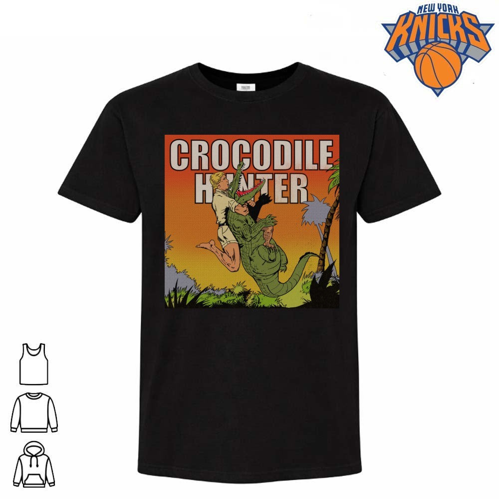 Crocodile Hunter Steve Irwin Wrestling Alligator Vintage Comic Retro Shirt