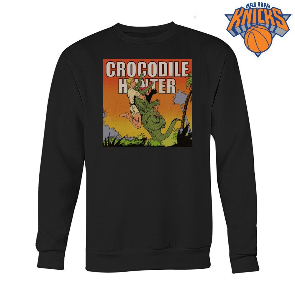 Crocodile Hunter Steve Irwin Wrestling Alligator Vintage Comic Retro Shirt