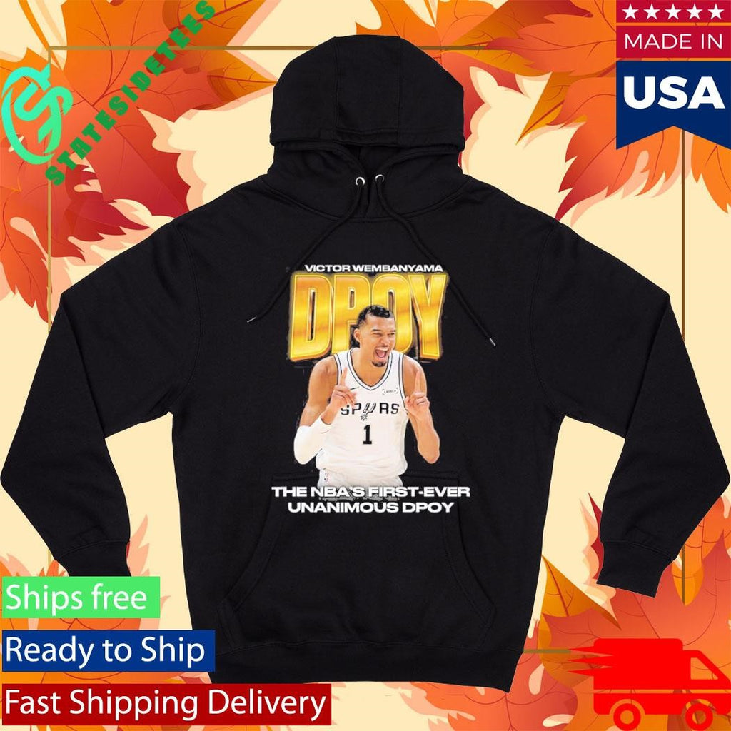 DPOY Victor Wembanyama 2026 The NBA First-Ever Unanimous Defensive Player Of The Year T-Shirt