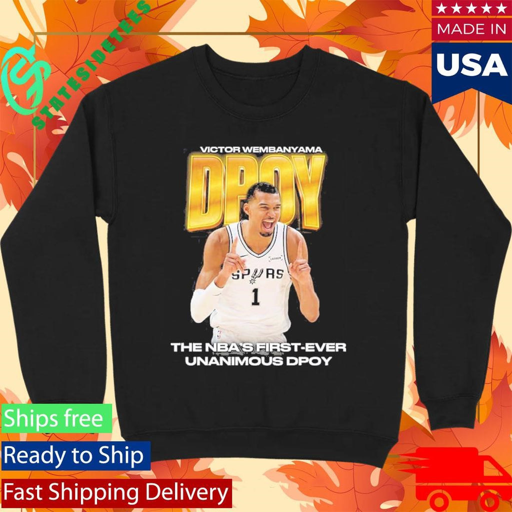 DPOY Victor Wembanyama 2026 The NBA First-Ever Unanimous Defensive Player Of The Year T-Shirt