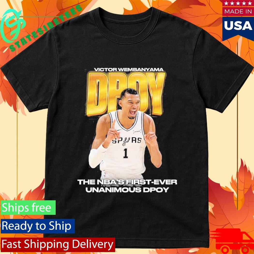 DPOY Victor Wembanyama 2026 The NBA First-Ever Unanimous Defensive Player Of The Year T-Shirt